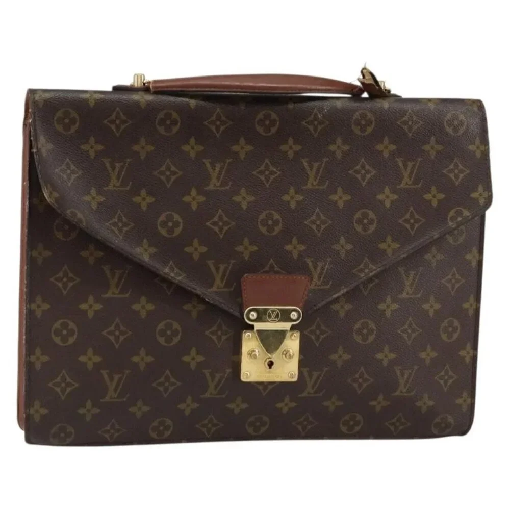 LOUIS VUITTON Monogram Porte Documents Bandouliere Bag M53338 LV Auth 153138